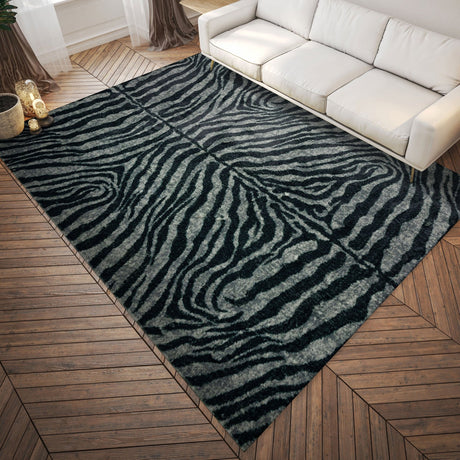 Dalyn Akina AK1 Midnight Rug shown in a room