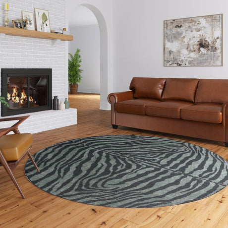 Dalyn Akina AK1 Midnight Rug shown in a room