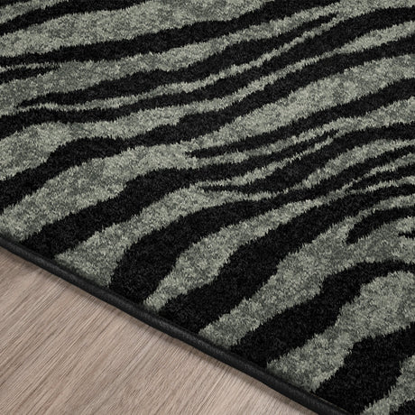 Dalyn Akina AK1 Midnight Rug finished edge detail
