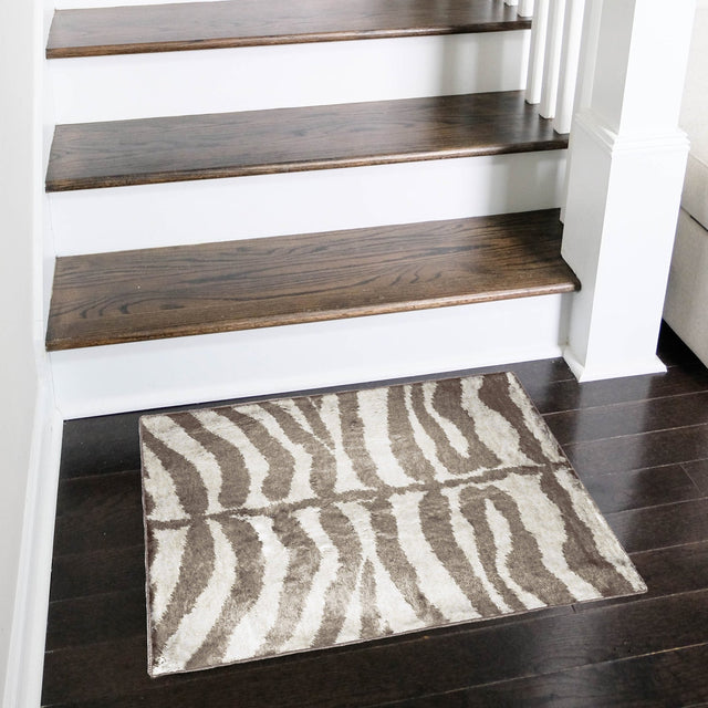 Dalyn Akina AK1 Mocha Rug shown in a room