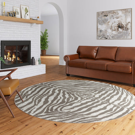Dalyn Akina AK1 Mocha Rug shown in a room