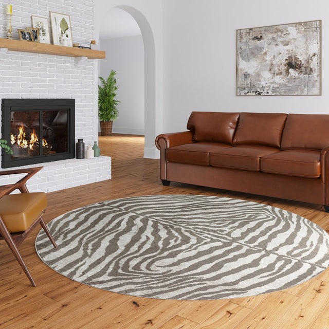 Dalyn Akina AK1 Mocha Rug shown in a room