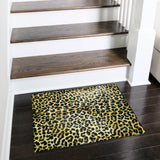 Dalyn Akina AK2 Gold Rug shown in a room