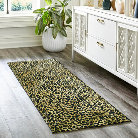 Dalyn Akina AK2 Gold Rug shown in a room
