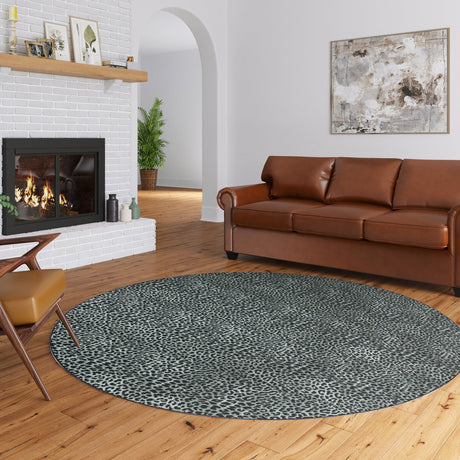 Dalyn Akina AK2 Midnight Rug shown in a room