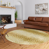 Dalyn Akina AK3 Gold Rug shown in a room