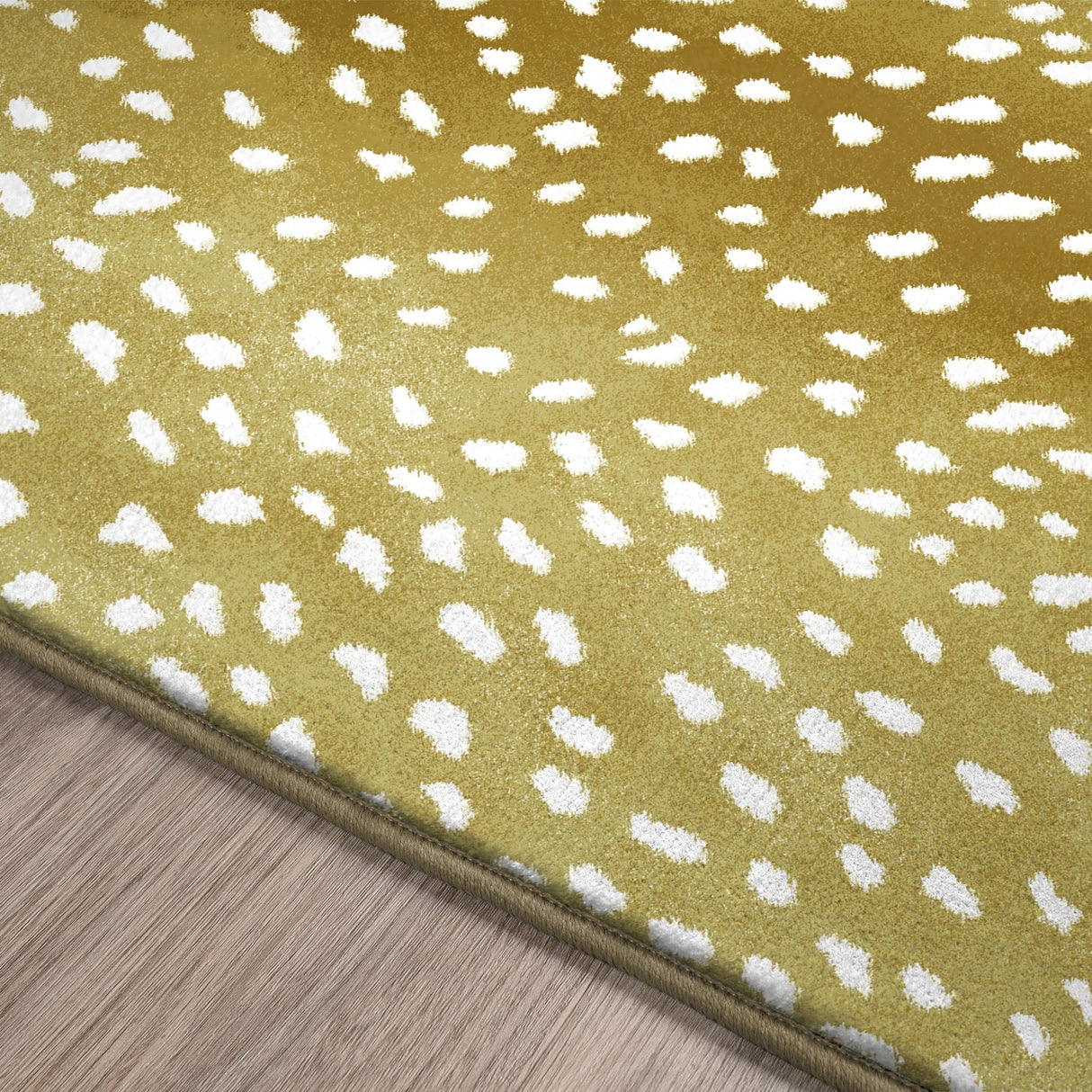 Dalyn Akina AK3 Gold Rug finished edge detail