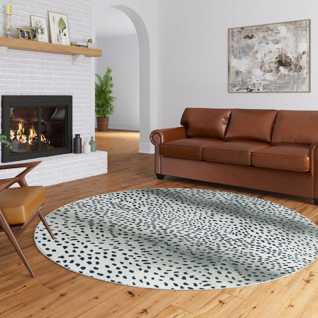 Dalyn Akina AK3 Ivory Rug shown in a room