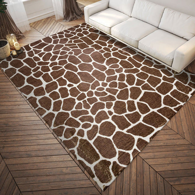 Dalyn Akina AK4 Chocolate Rug shown in a room