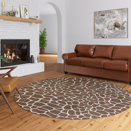 Dalyn Akina AK4 Chocolate Rug shown in a room