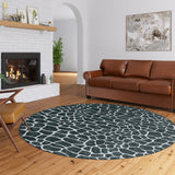 Dalyn Akina AK4 Midnight Rug shown in a room