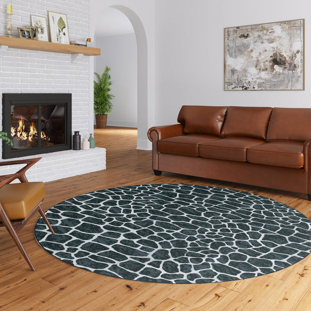 Dalyn Akina AK4 Midnight Rug shown in a room