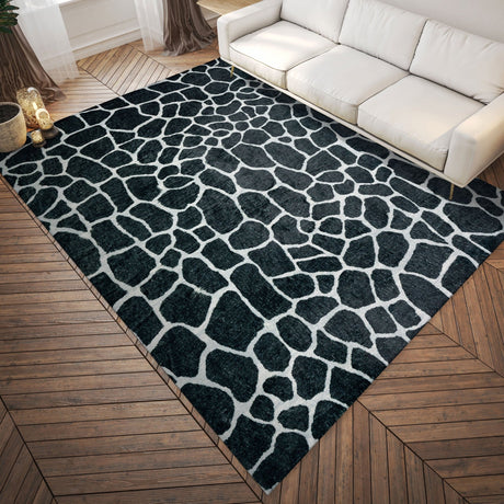 Dalyn Akina AK4 Midnight Rug shown in a room