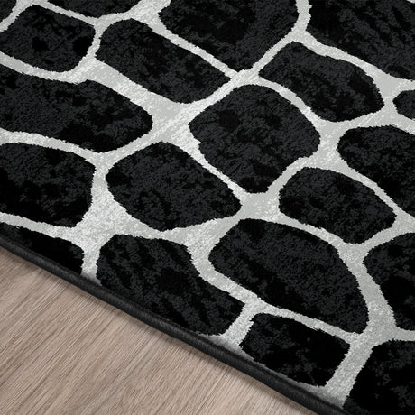 Dalyn Akina AK4 Midnight Rug finished edge detail