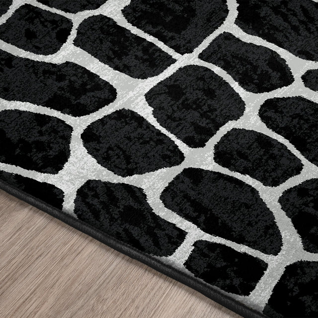 Dalyn Akina AK4 Midnight Rug finished edge detail