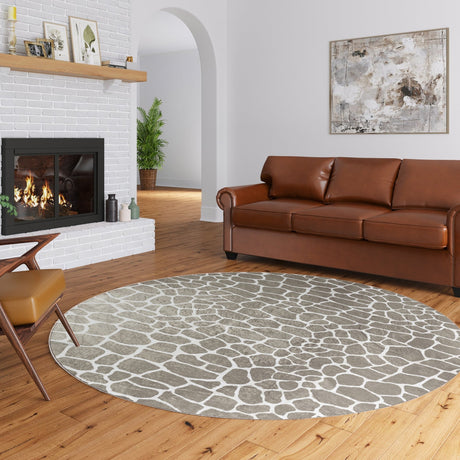 Dalyn Akina AK4 Stone Rug shown in a room