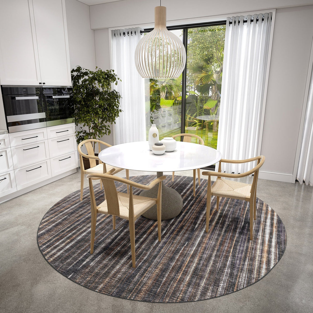 Dalyn Amador AA1 Fudge Rug shown in a room