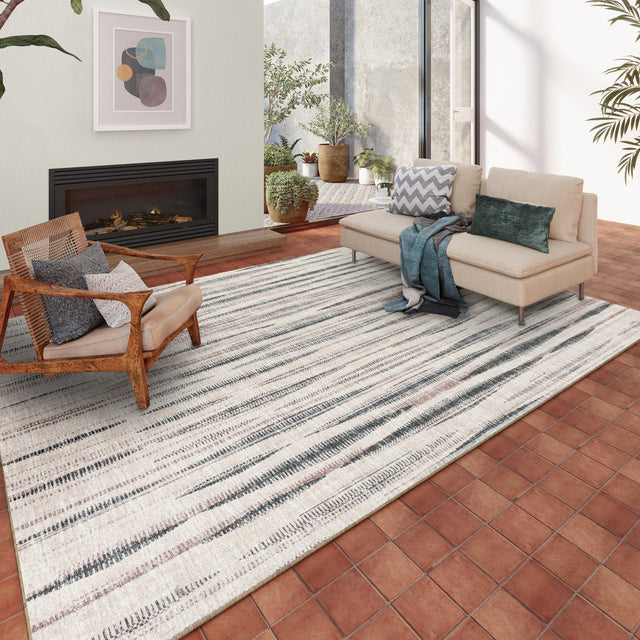 Dalyn Amador AA1 Ivory Rug shown in a room
