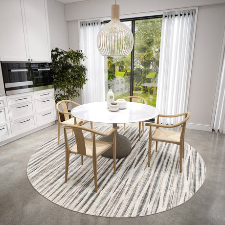 Dalyn Amador AA1 Ivory Rug shown in a room