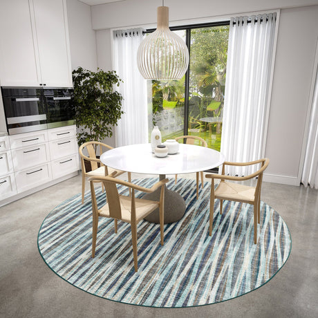 Dalyn Amador AA1 Mist Rug shown in a room