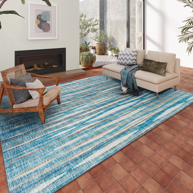 Dalyn Amador AA1 Sky Rug shown in a room