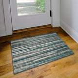 Dalyn Amador AA1 Teal Rug shown in a room