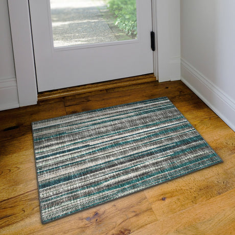 Dalyn Amador AA1 Teal Rug shown in a room