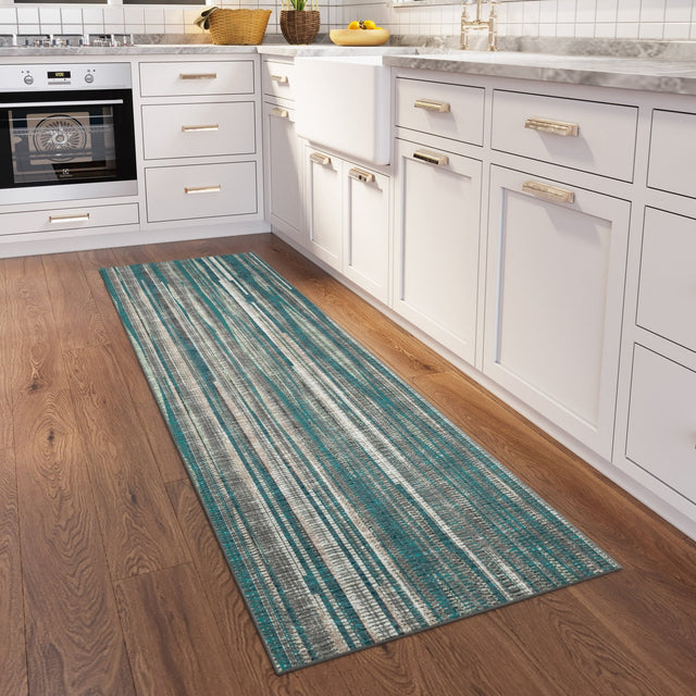 Dalyn Amador AA1 Teal Rug shown in a room
