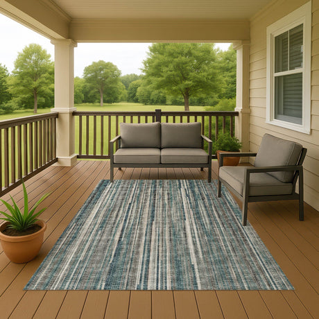 Dalyn Amador AA1 Teal Rug outdoor lifestyle image