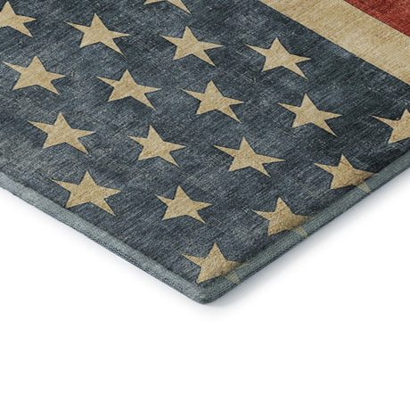 Dalyn Americana AM1 Red Rug corner detail