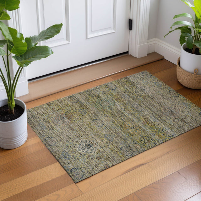 Dalyn Aristo AR1 Aloe Rug shown in a room
