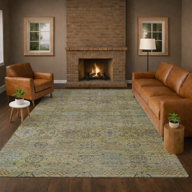 Dalyn Aristo AR1 Aloe Rug shown in a room
