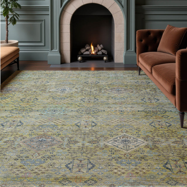 Dalyn Aristo AR1 Aloe Rug shown in a room