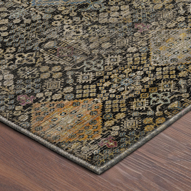 Dalyn Aristo AR1 Black Rug corner detail