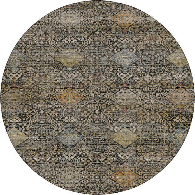 Dalyn Aristo AR1 Black Rug round rug