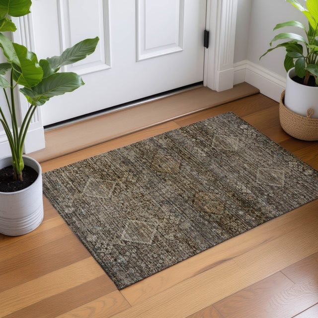Dalyn Aristo AR1 Chocolate Rug shown in a room