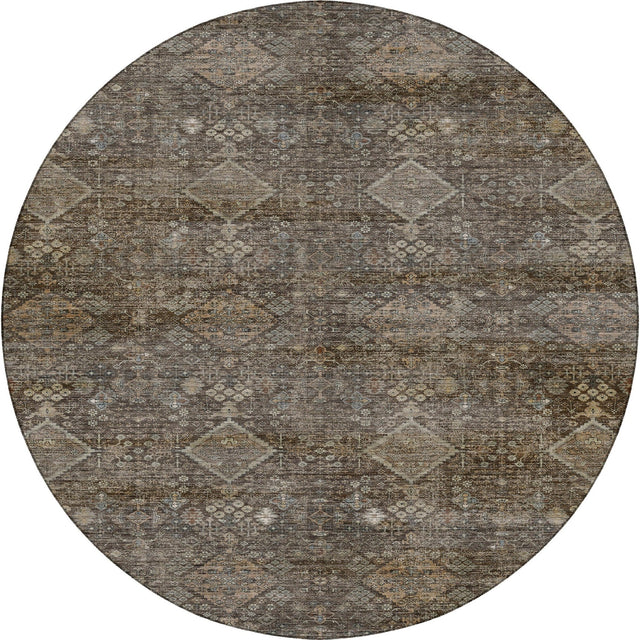 Dalyn Aristo AR1 Chocolate Rug round rug