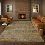 Dalyn Aristo AR1 Gold Rug shown in a room