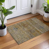 Dalyn Aristo AR1 Gold Rug shown in a room