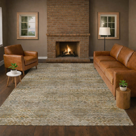 Dalyn Aristo AR1 Ivory Rug shown in a room