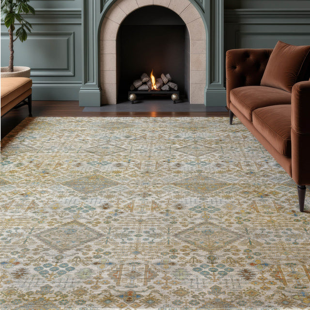 Dalyn Aristo AR1 Ivory Rug shown in a room