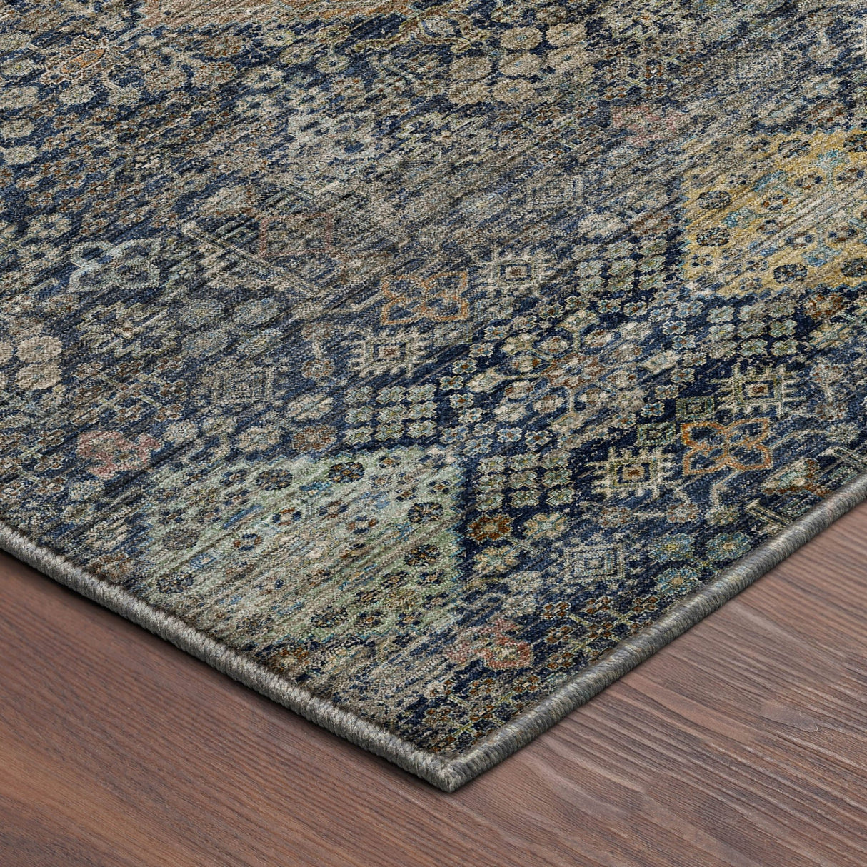 Dalyn Aristo AR1 Navy Rug corner detail