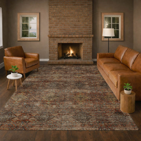 Dalyn Aristo AR1 Paprika Rug shown in a room