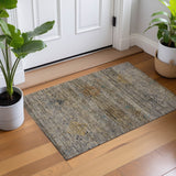 Dalyn Aristo AR1 Pewter Rug shown in a room