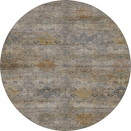 Dalyn Aristo AR1 Pewter Rug round rug
