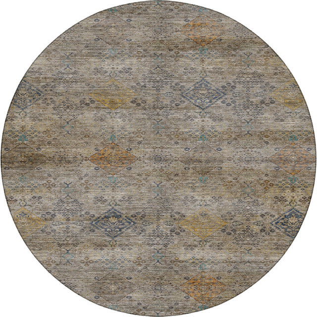 Dalyn Aristo AR1 Pewter Rug round rug