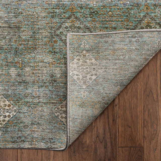 Dalyn Aristo AR1 Teal Rug backing detail