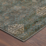 Dalyn Aristo AR1 Teal Rug corner detail