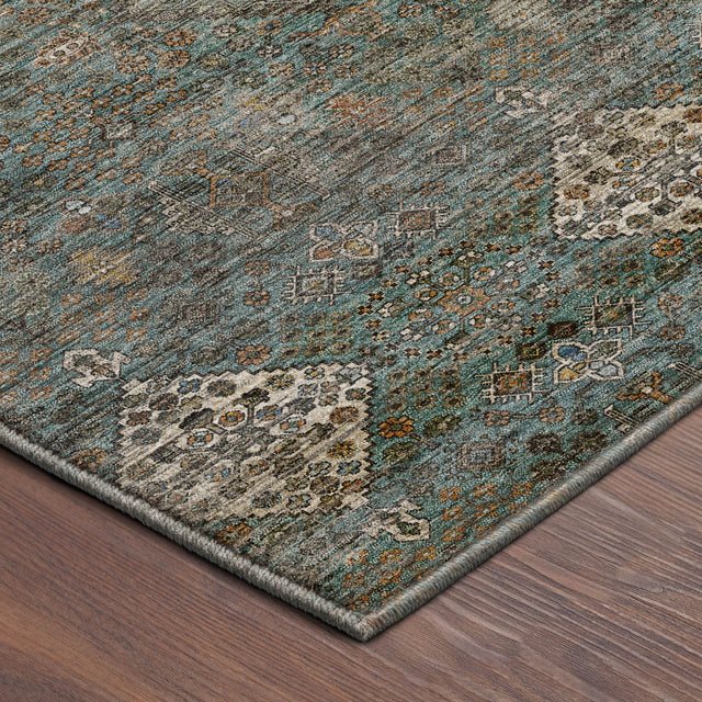 Dalyn Aristo AR1 Teal Rug corner detail