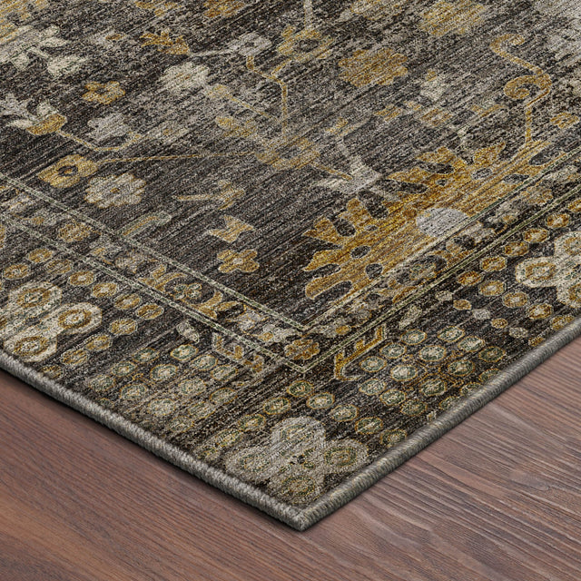 Dalyn Aristo AR2 Charcoal Rug corner detail